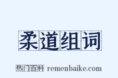 柔道组词是什么意思的图片